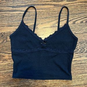 Pacsun Me to We Black Lacey Cami Crop